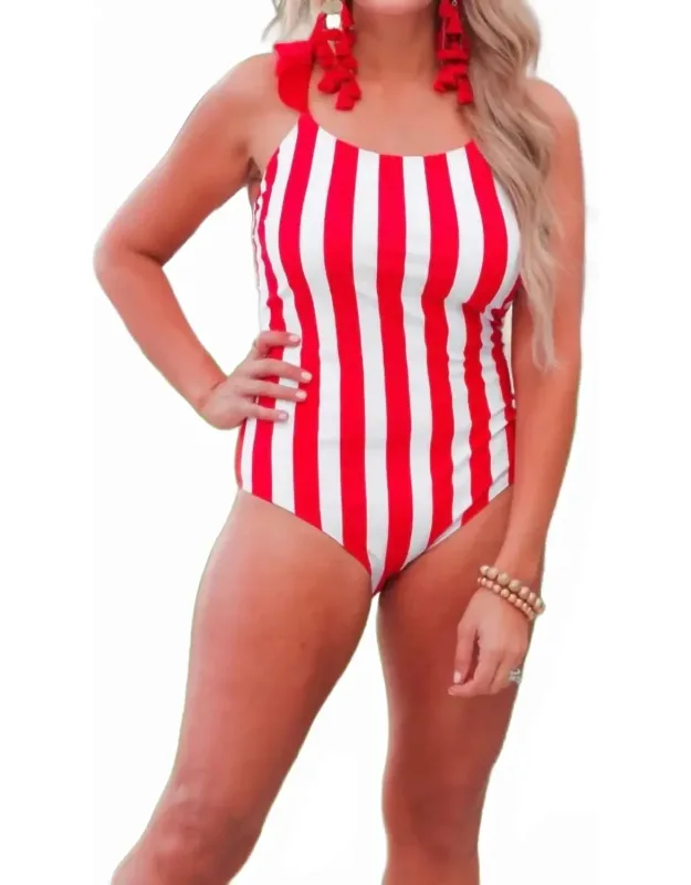 Chasing The Sun Striped One Piece Swimsuit