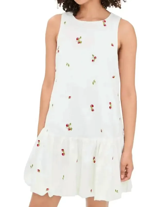 Strawberry Kiss Bubble Hem Mini Dress