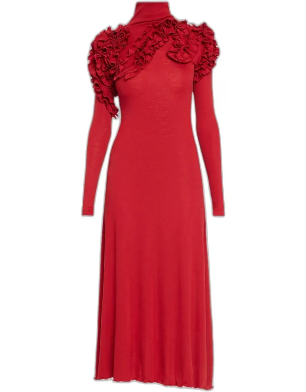 Solene Long-sleeve Jersey Dress