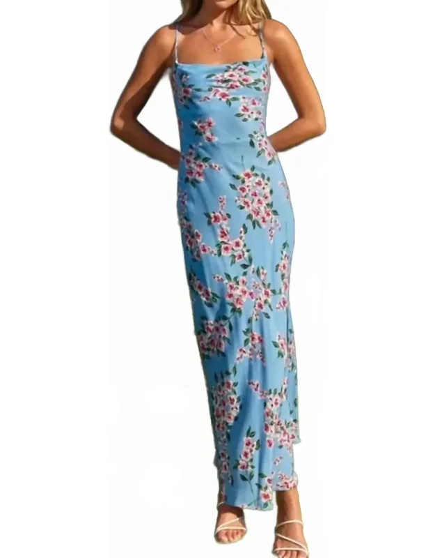 Oasis Floral Print Cowl Neck Maxi Dress