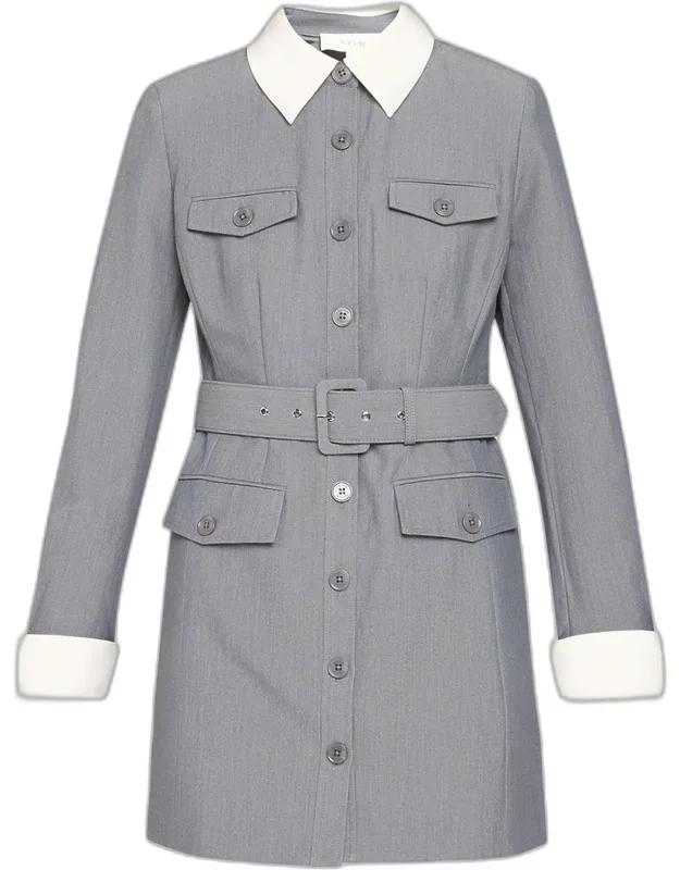 Belted Mini Shirtdress