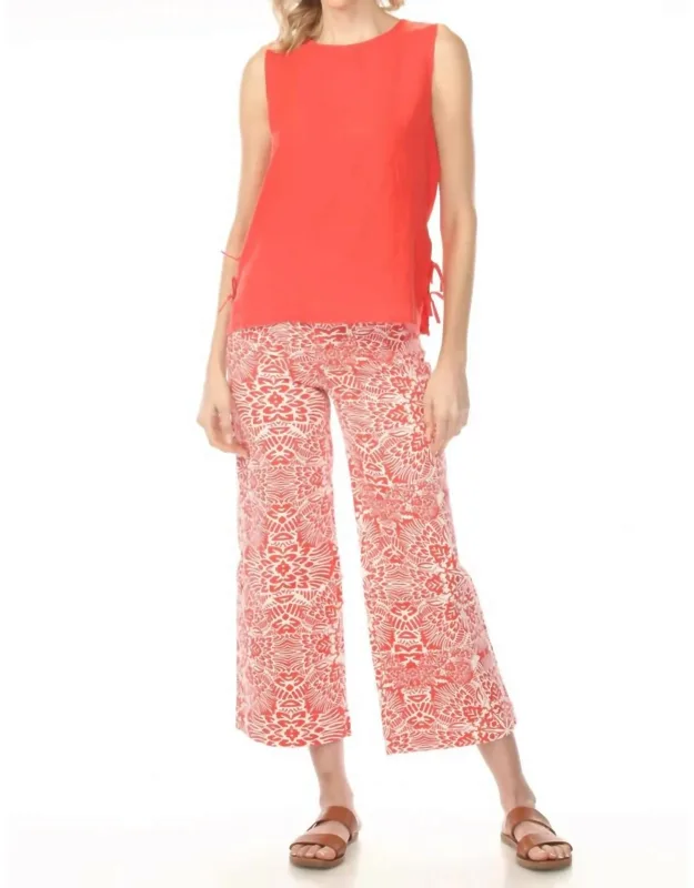 Cropped Flared Patch Pants