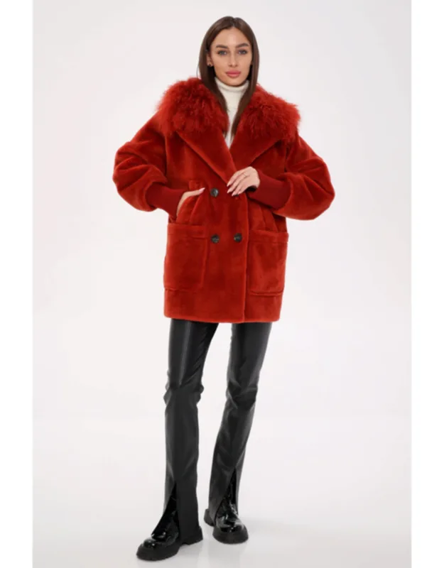 Genuine Lama Fur Peruvian Wool Coat