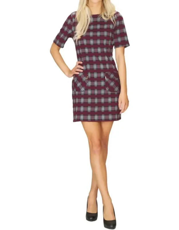 Patch Pocket Short Sleeve Dress