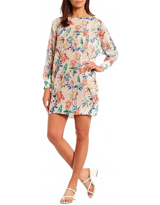 Knitted Long Sleeve Sweater Mini Tunic Dress