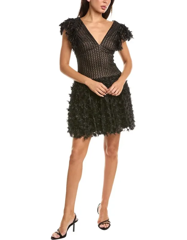 Minx Flower Embellished Mini Dress