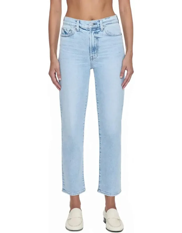 Charlie High Rise Classic Straight Ankle Jeans