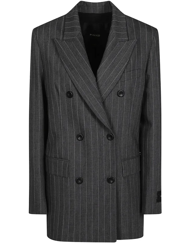 New Guinea Pinstripe Polyester-blend Blazer