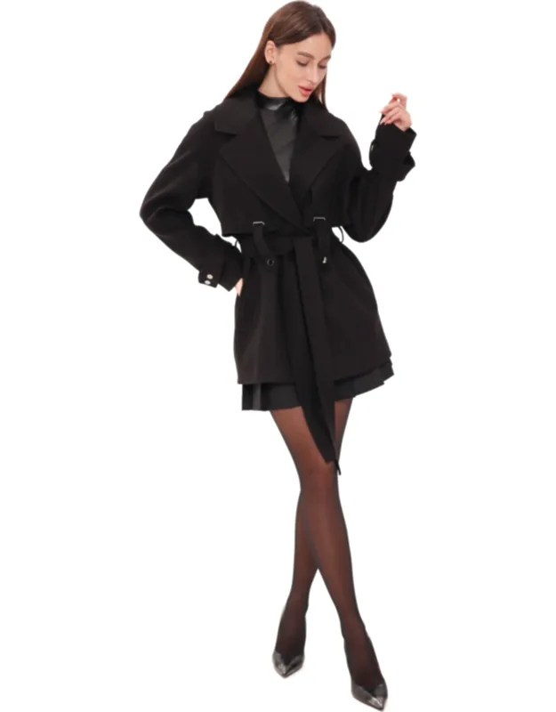 Karina Midi Cashmere Wool Blend Coat