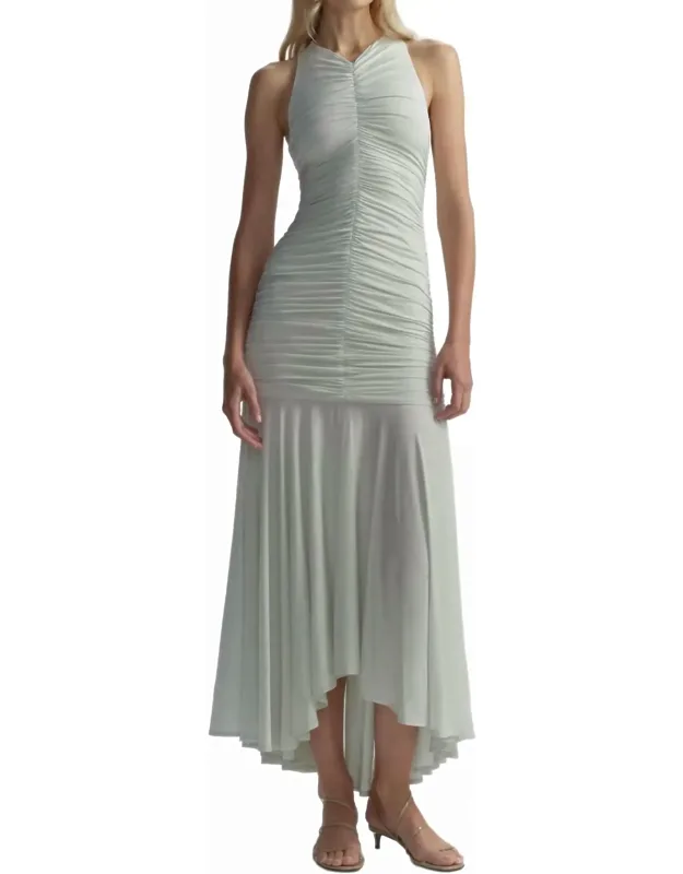 Ayla Ruched Knit Midi Dress