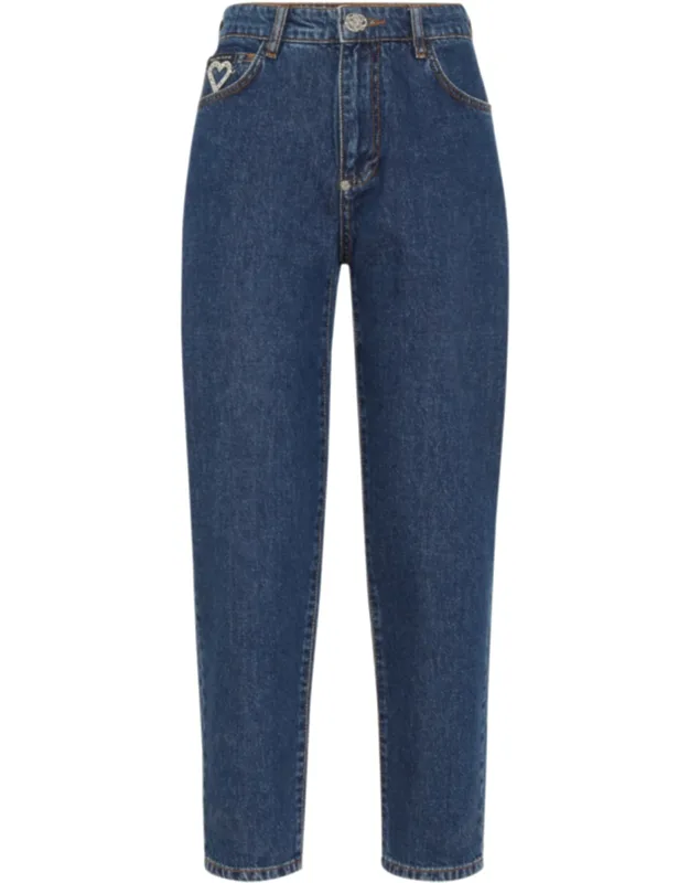 Crystal Denim Mom Fit Trousers