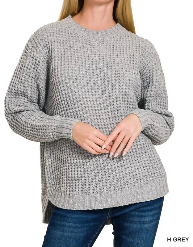 Feeling Flawless Waffle Knit Sweater