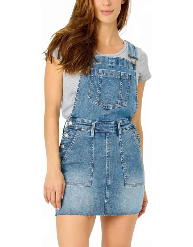 Dottie Raw Hem Overall Skirt