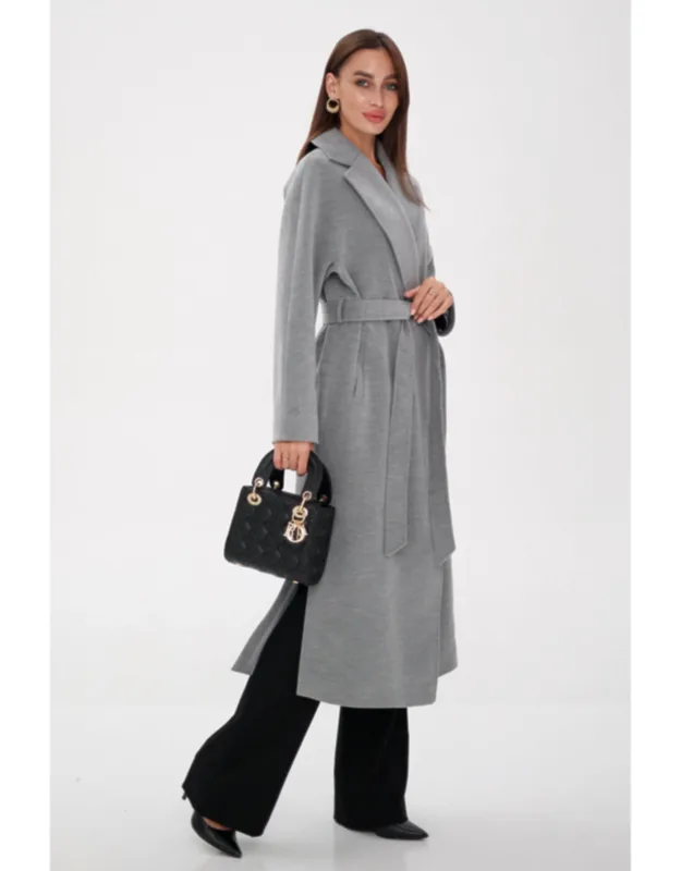 Wraparound Wool Cashmere Coat