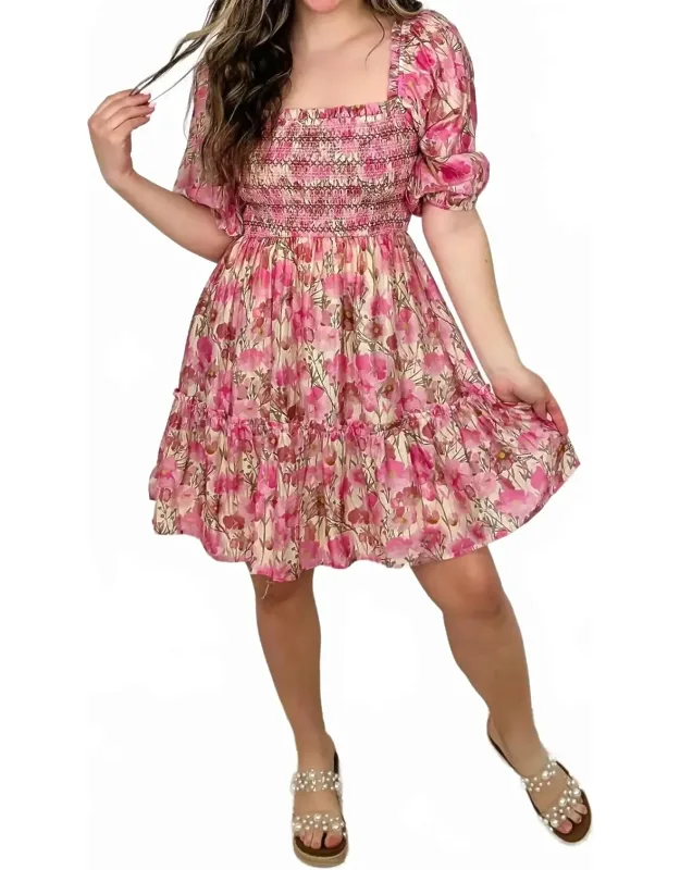 Spinning Through Wildflowers Off Shoulder Mini Dress