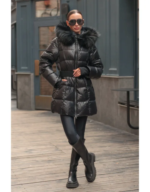 Cyrus Genuine Fur Down Fill Coat