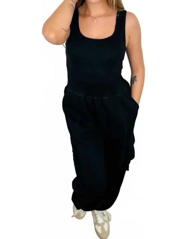 I'm All Set Rayon Blend Jumpsuit