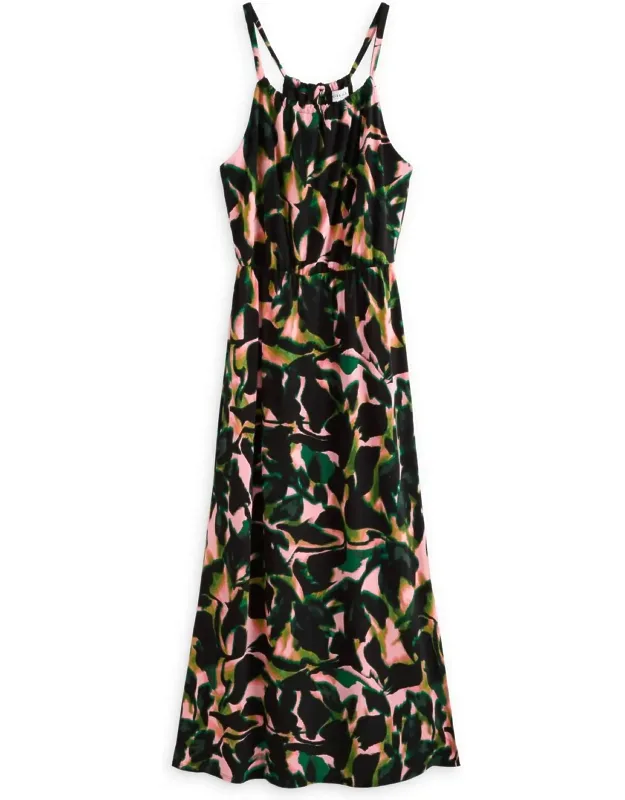 Keeley Sleeveless Maxi Dress With Halter Neckline