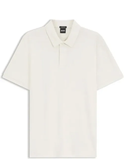 Geometric-jacquard Polo Shirt