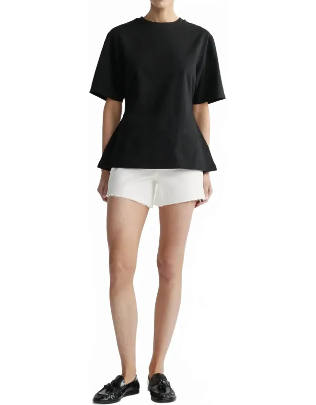 Girlfriend Elevated Peplum Tee