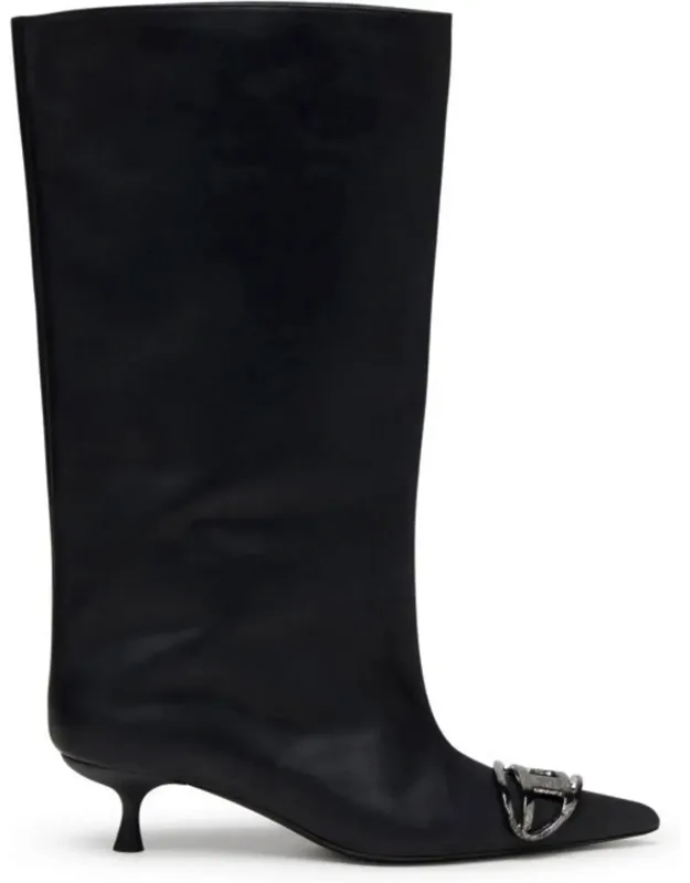 Oiled Leather Knee-high Boots