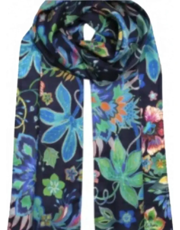 Fantastical Floral Silk Scarf