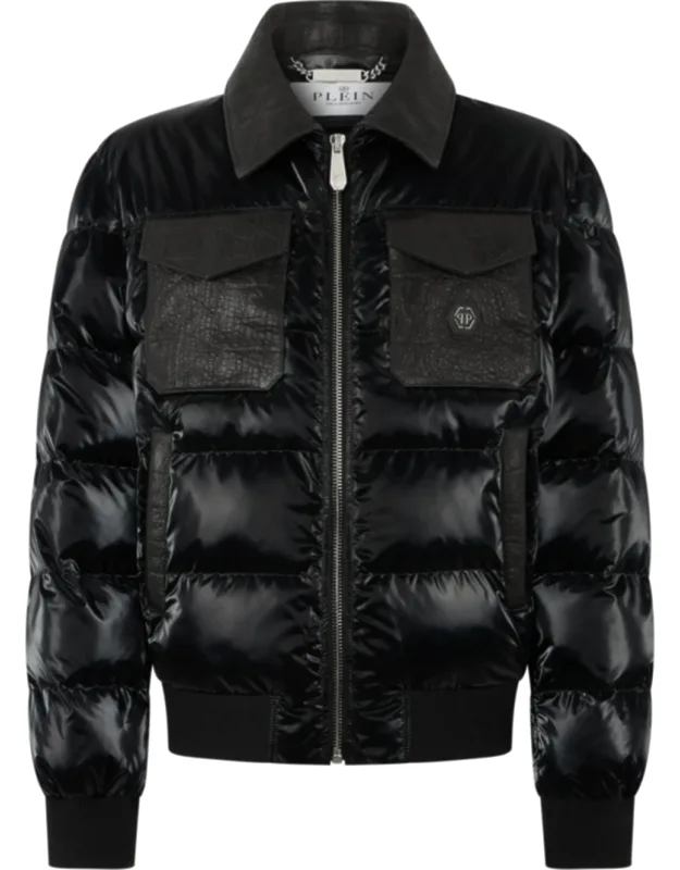 Nylon Puffer Jacket With Cocco Inserts