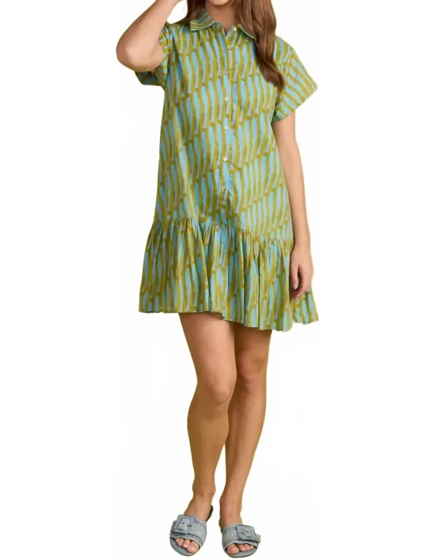 Jenny Mini Dress - Breezy Cotton Poplin With Collared Neckline