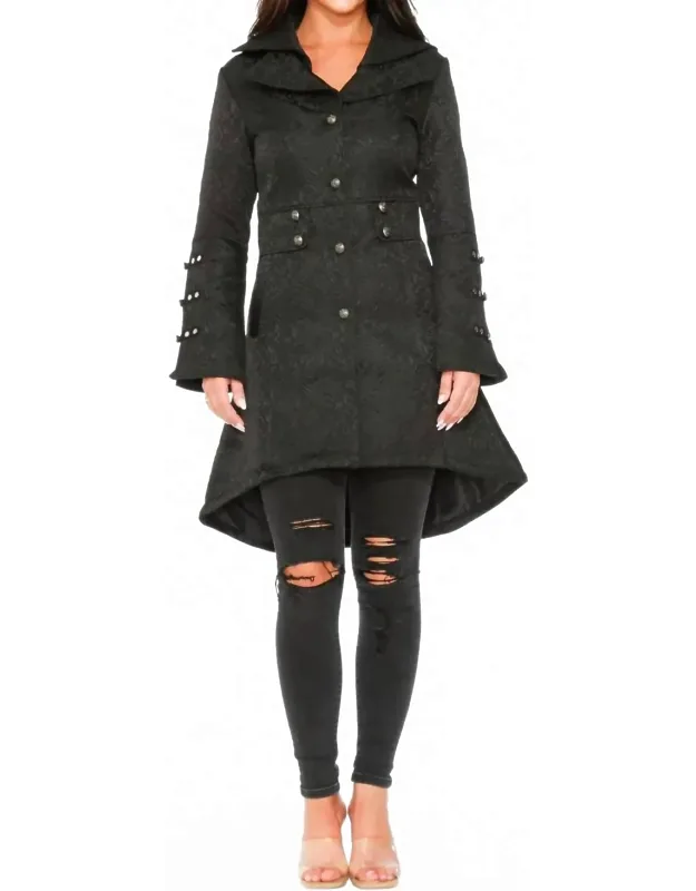 Brocade Hilo Coat With Linen