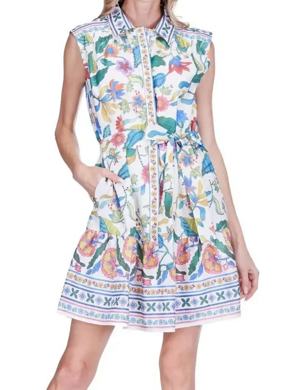 Shirt Dress In Festival Florals