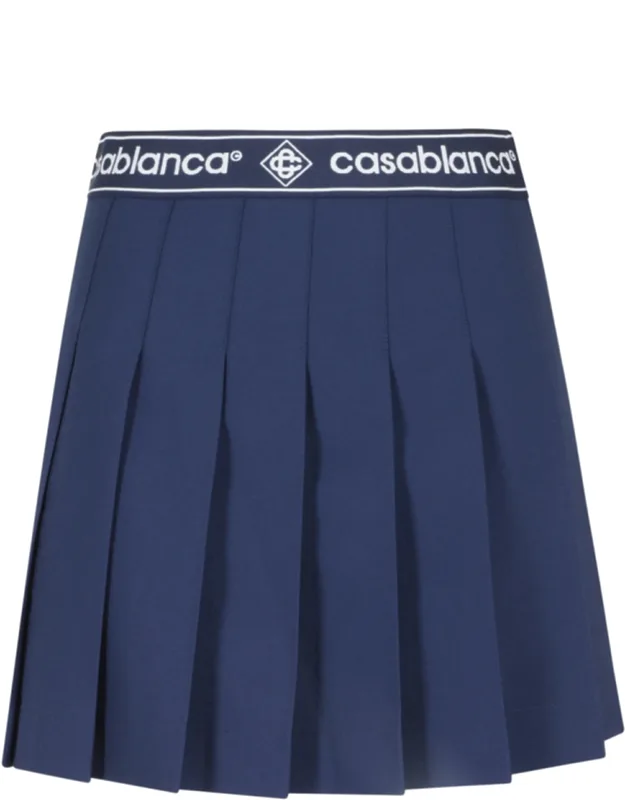Pleated Flared Mini Skirt