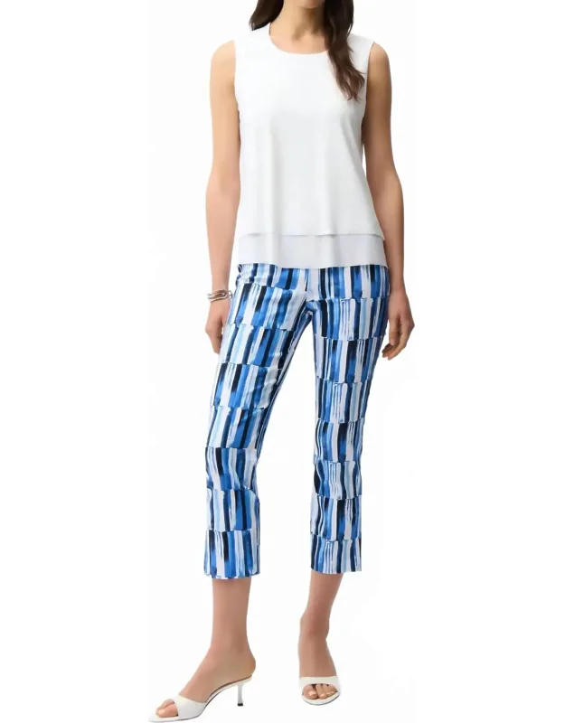 Millennium Abstract Print Crop Pull-on Pants