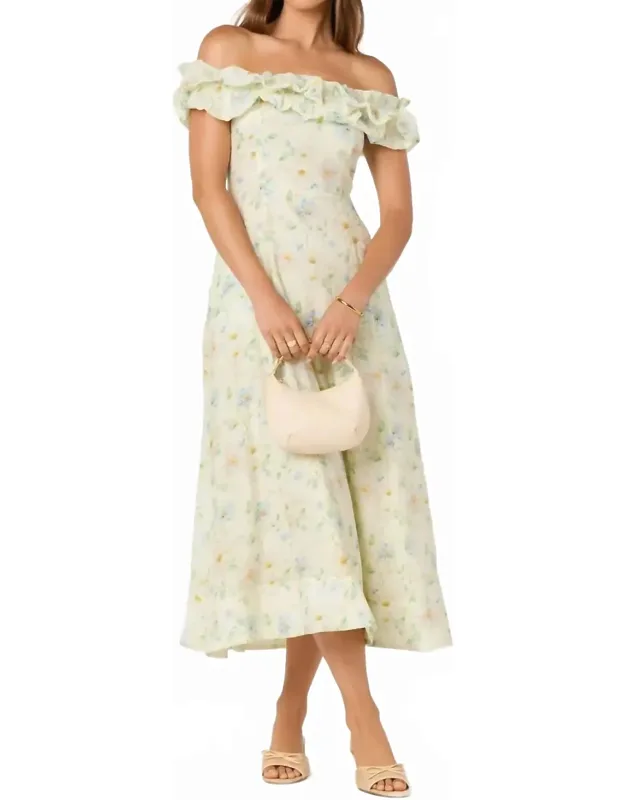 Off The Shoulder Midi Dress