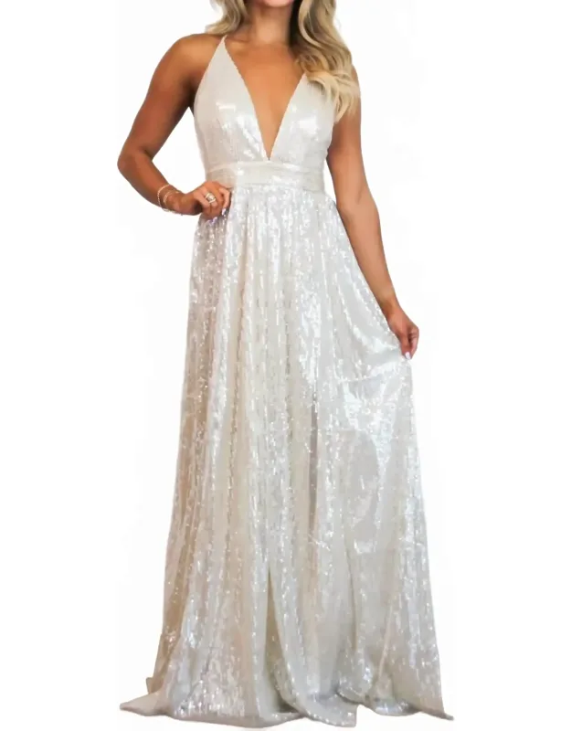 Hollywood Glam Sequin Maxi Dress