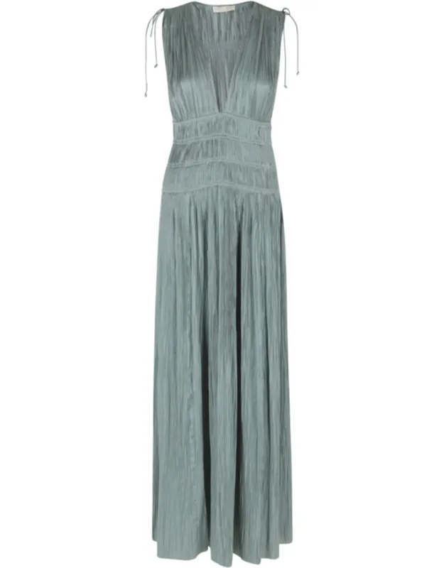 Deep V-neck Evening Dress