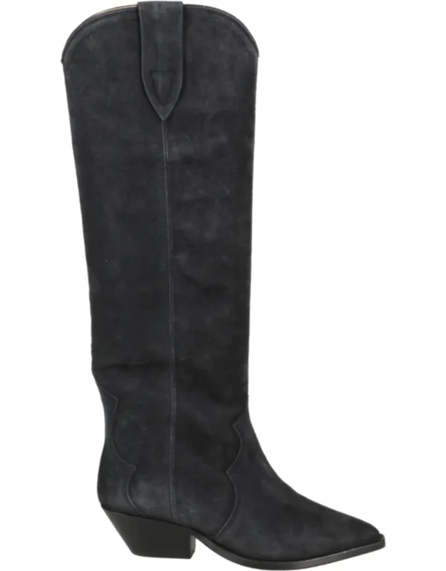 Denvee Gz Pointed-toe Cuban Heel Suede Boots