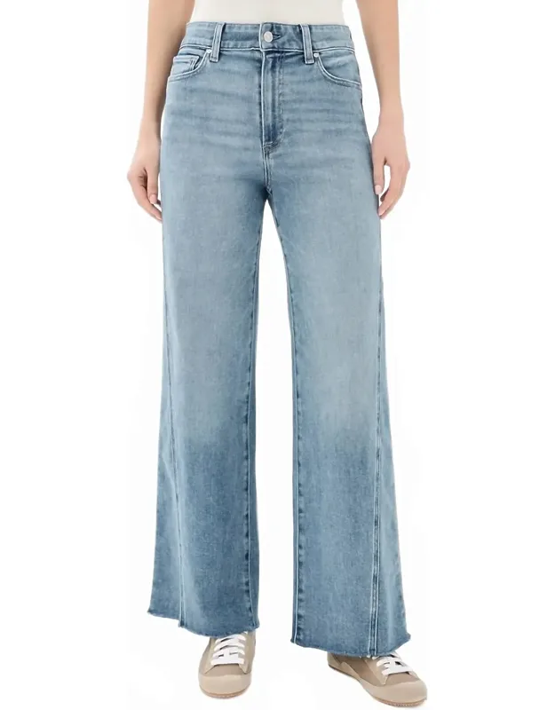 Anessa Twisted Seam Raw Hem High Waist Wide Leg Jeans