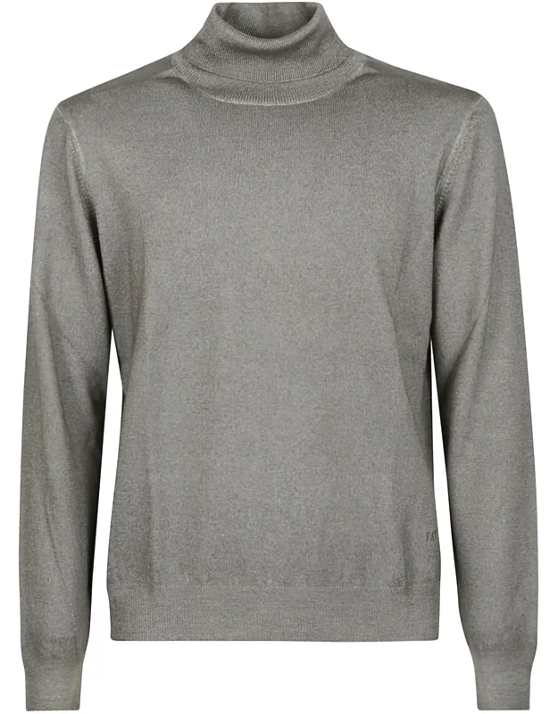 Fitted Virgin Wool Turtleneck Sweater