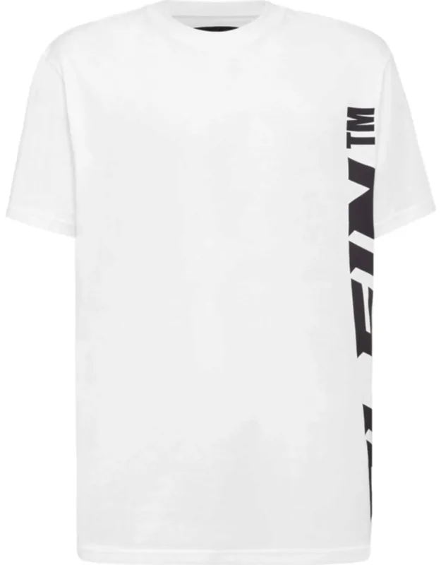 T-shirt Round Neck Ss Featuring Iconic Lettering And Saffian Leather Patch