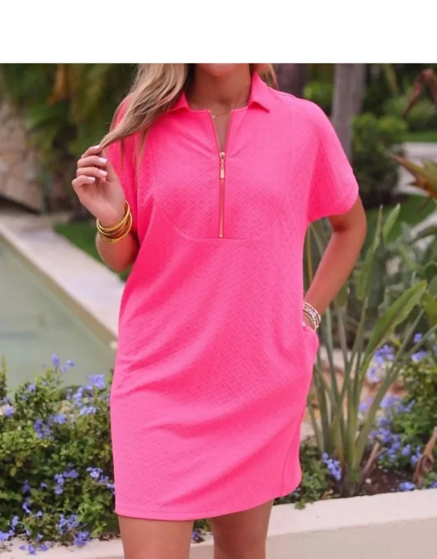 Textured Zipper Dress