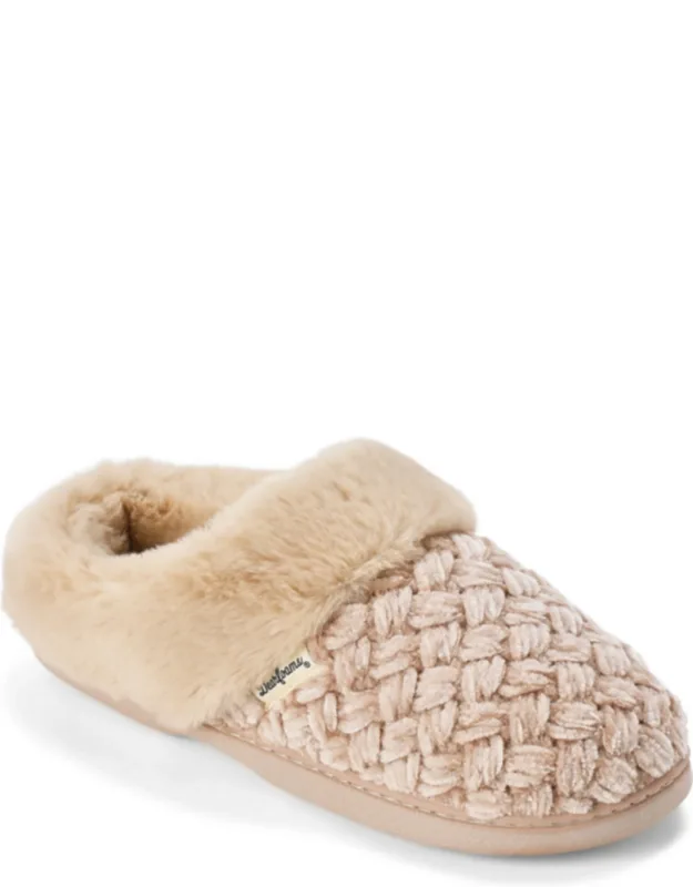 Cable Knit Chenille Clog Slippers