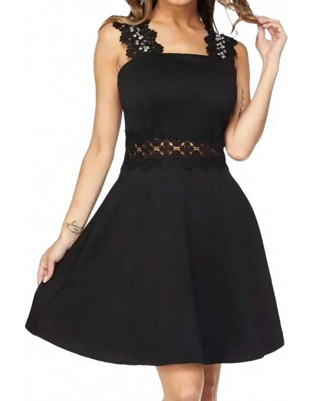 Flirty Lace Sleeve Dress