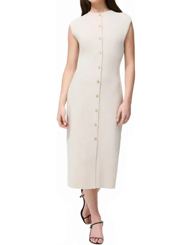 Knit Buttondown Midi Dress