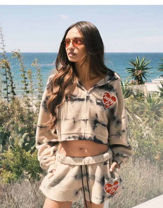 Zip-up Cropped Hoodie