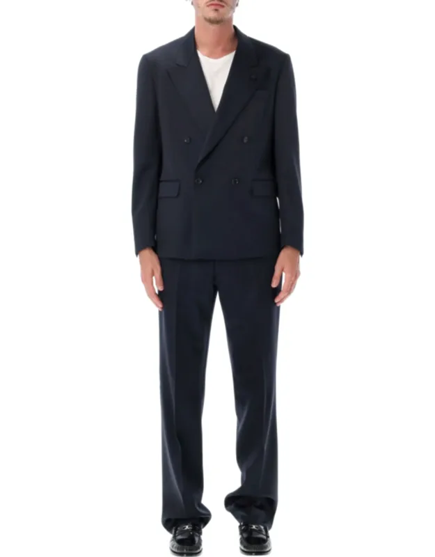 Double-breasted Wool Lapel Suit