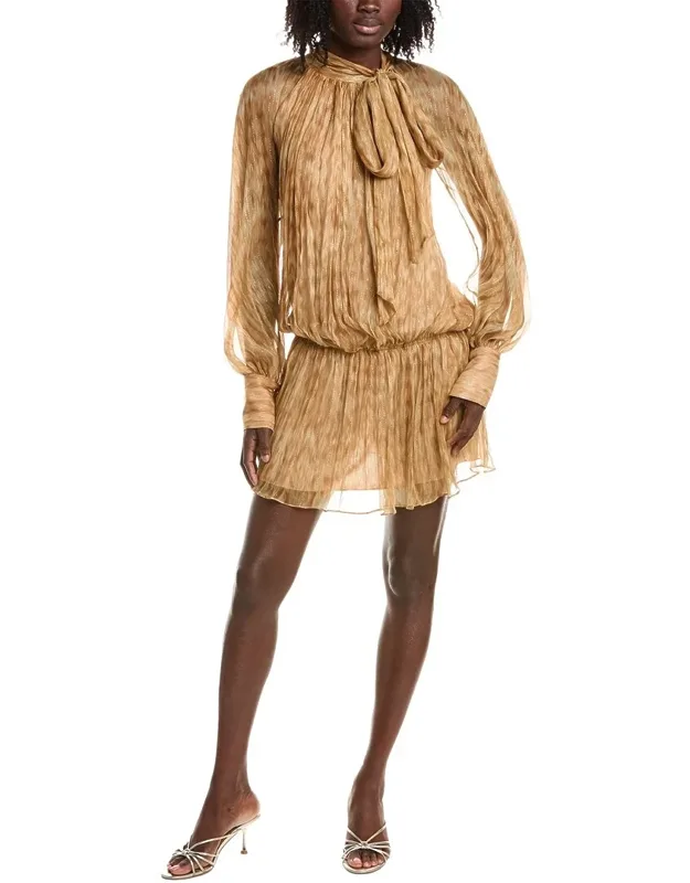 Silk-blend Mini Dress