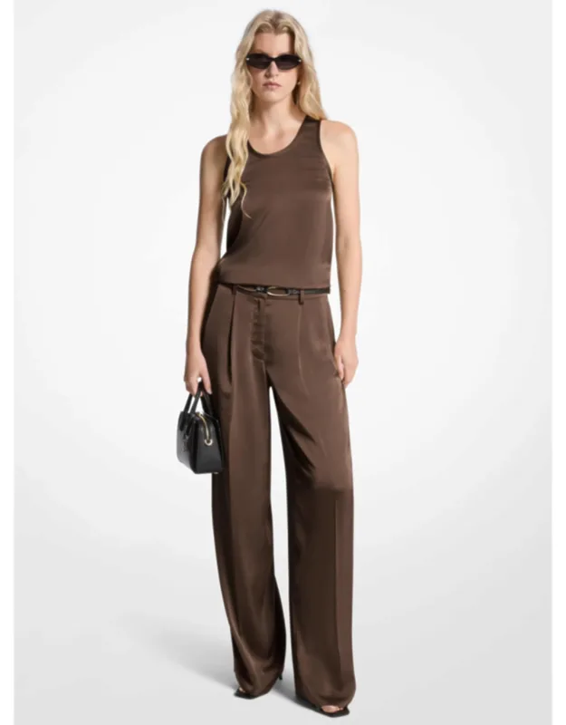 Drapey Satin Wide Leg Pants
