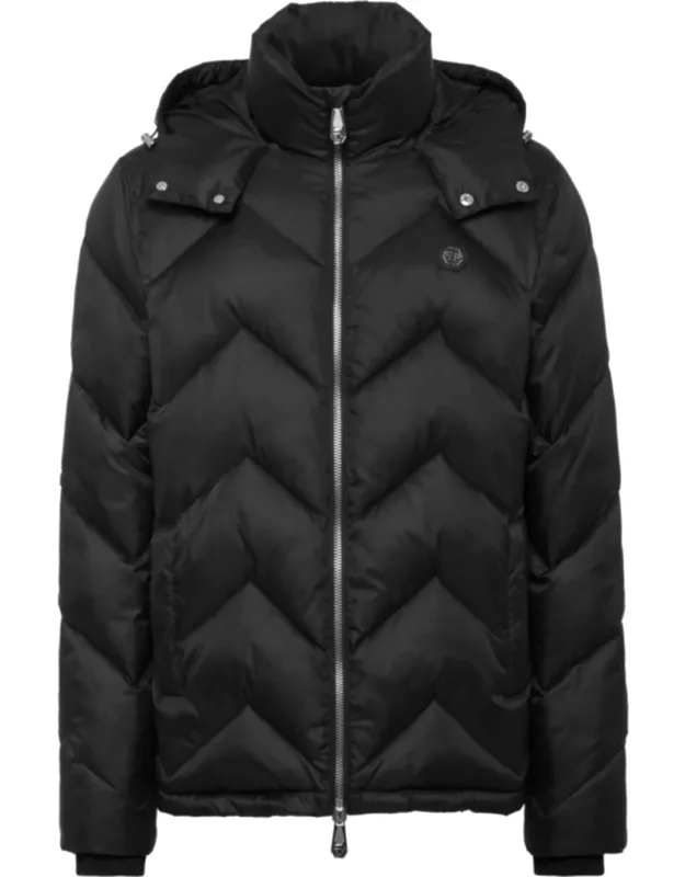 Nylon Short Puffer Jacket