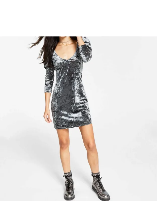 Crushed Velvet Mini Dress