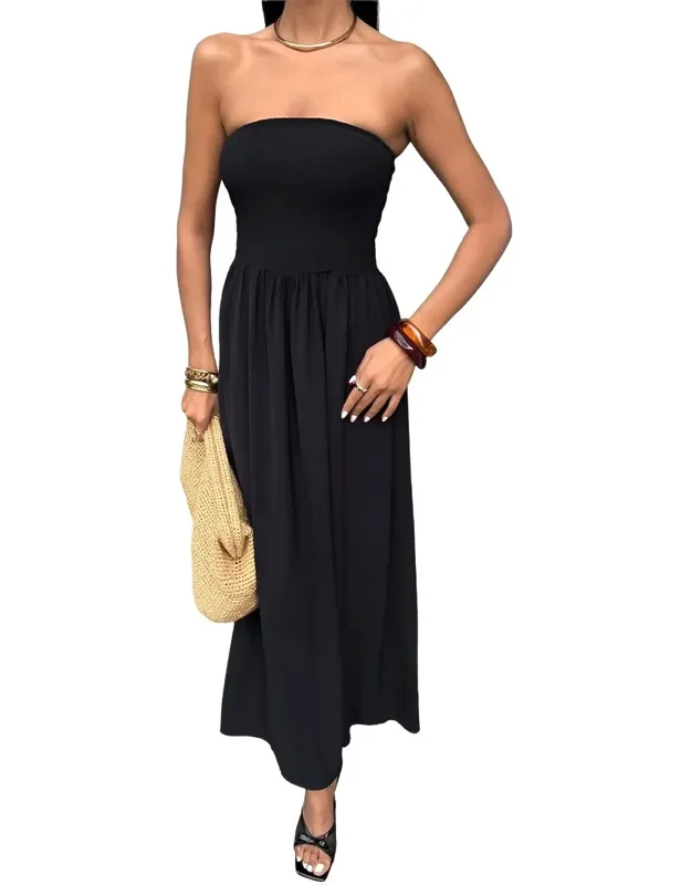Midi Dress - Approximately 47.2in From Shoulder To Hem, 100% Polyester